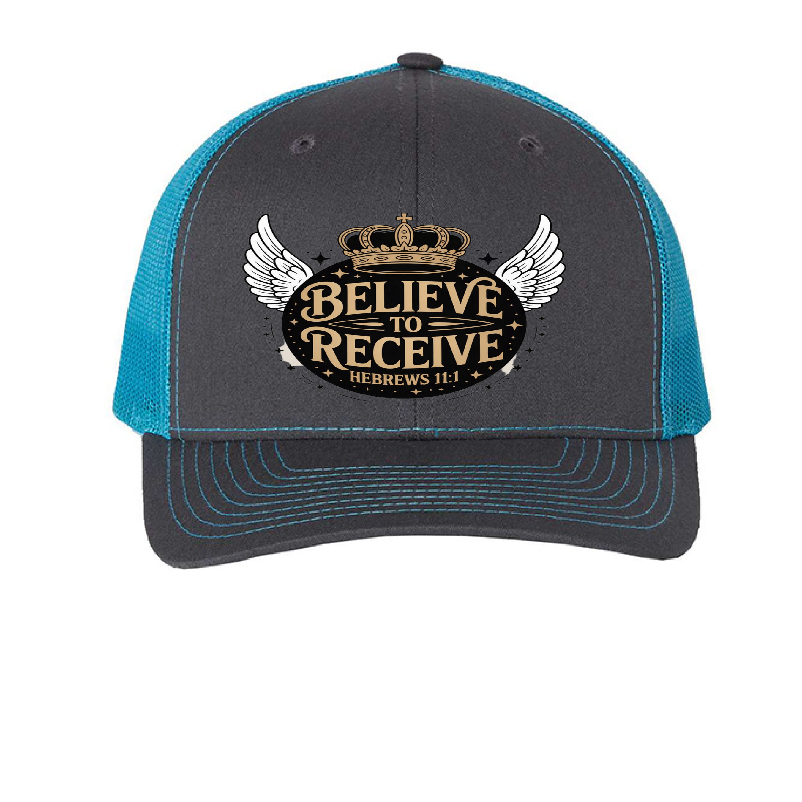 Charcoal/ Neon Blue - FRONT