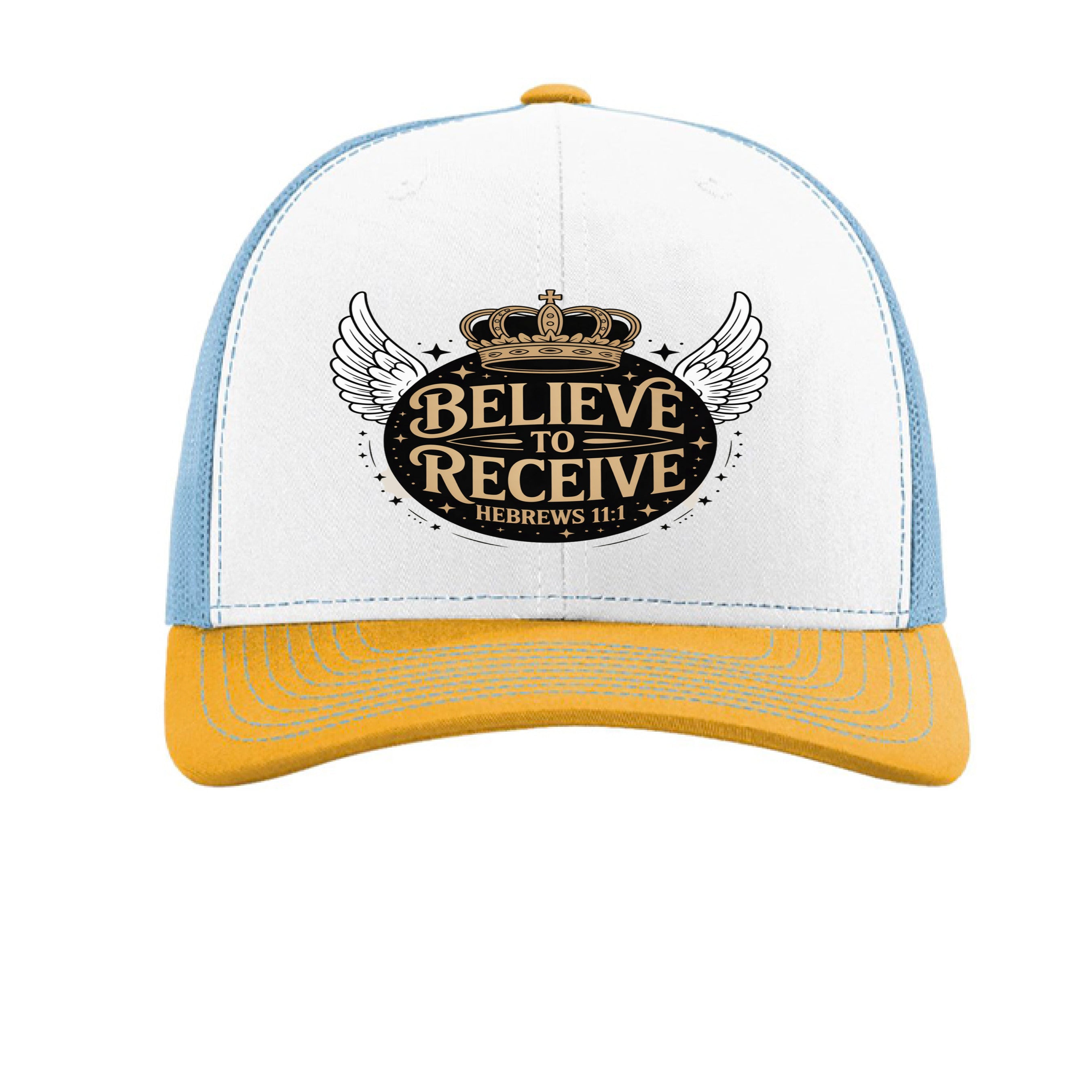 White/ Columbia Blue/ Yellow - FRONT